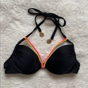 Black + Neon Luli Fama Bikini Top
